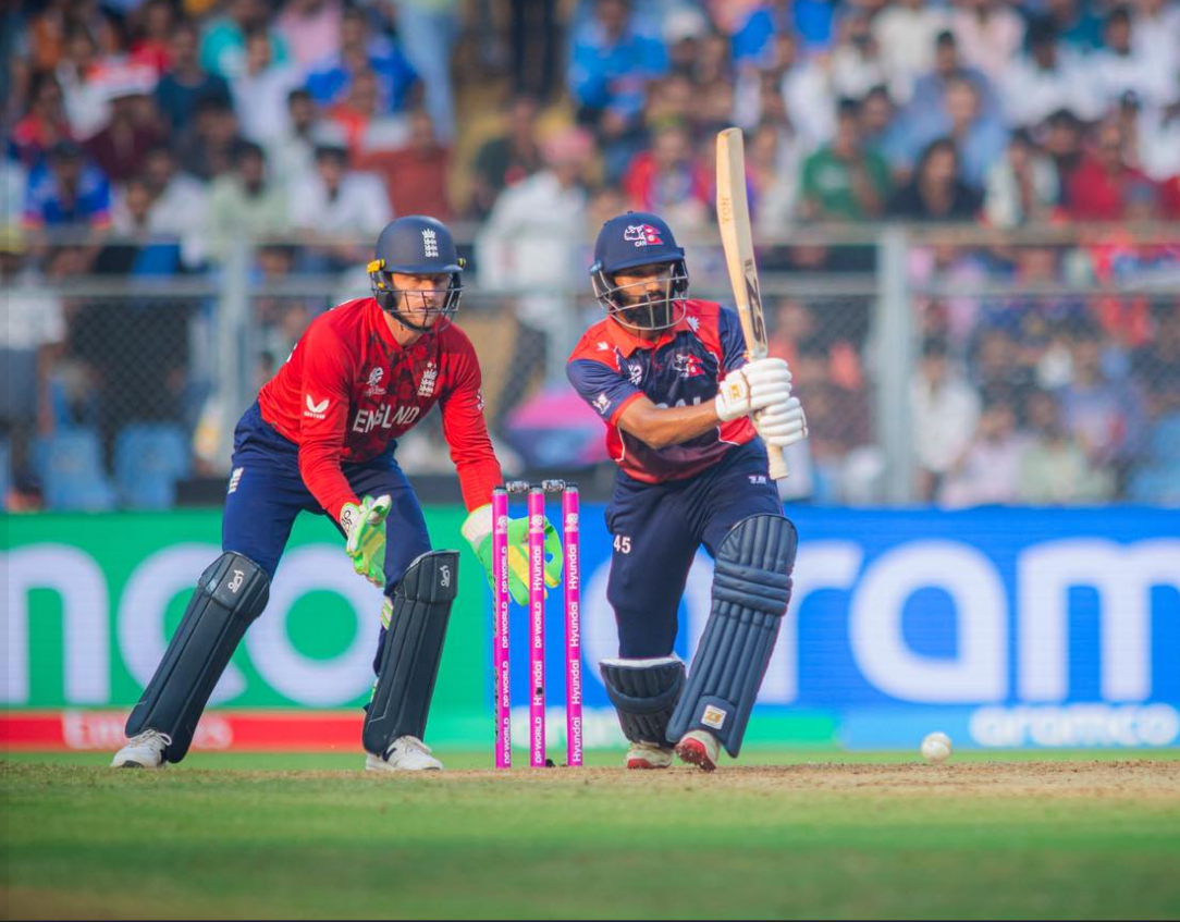 आइसीसी टी–२० विश्वकप : नेपाल इंग्ल्याण्डसँग ४ रनले पराजित