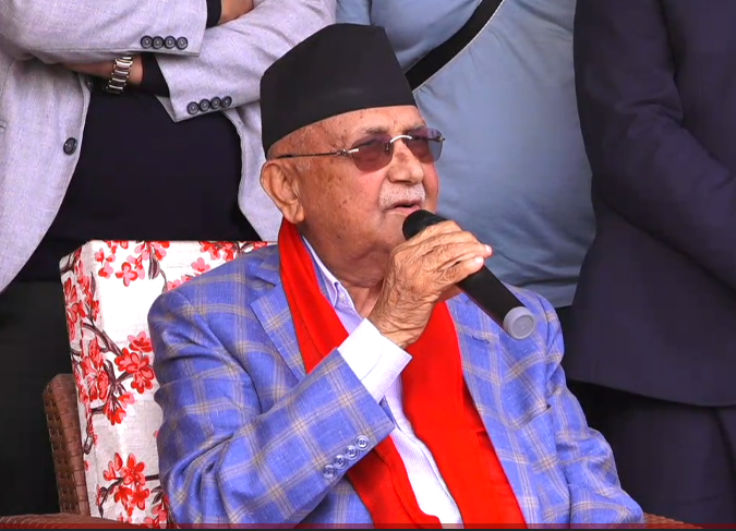 काठमाडौंका मतदातालाई ढाँट्न नसकेपछि बालेन झापा झरेका हुन् :ओली